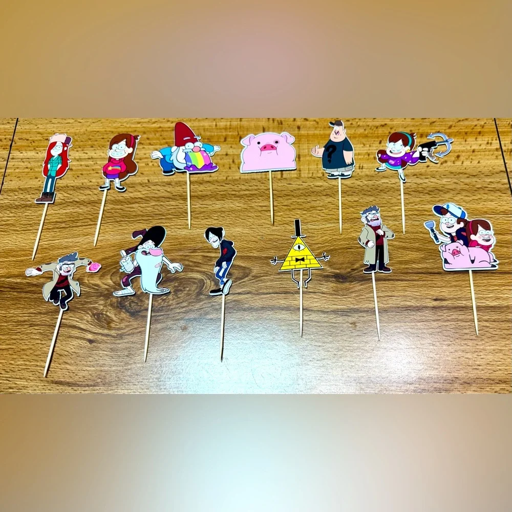 Gravity falls birthday cupcake toppers made